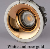 High CRI Deep Anti-glare Led Cob Downlight Narrow Embedded Ultra-thin Rose Gold Silver Dimmable Ceiling Aluminum Spotlight