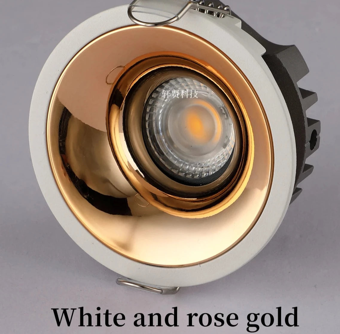 High CRI Deep Anti-glare Led Cob Downlight Narrow Embedded Ultra-thin Rose Gold Silver Dimmable Ceiling Aluminum Spotlight