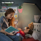 LED Desk Lamp with Clamp, Eye-Care Dimmable Reading Light, 3 Color Modes Swing Arm Lamp, USB Clip-on Table Lamp, Daylight Lamp