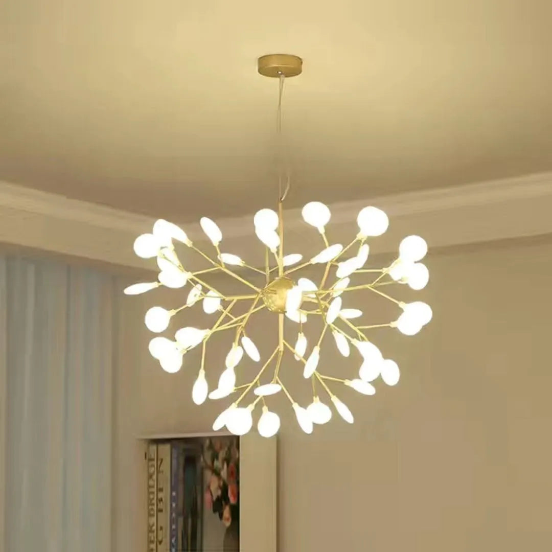 Nordic Modern Firefly Ceiling Chandelier Pendant Lamp G4 Led Lights Home Baby Room Bedroom Living Room Decoration Salon Starry