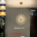 Modern Nordic Living Room Dining Room Crystal Dandelion Chandelier Campfire Bug Decorative Lighting Warm Chandelier Bedroom Shop