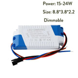 Dimmable LED Driver 3W 5W 6-7W 7-15W 15-24W Power Supply LED Transformer 110V 220V LED Dimming Adapter for LED Downlight