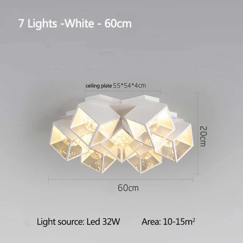 Modern 2025 New Gypsophila warm romantic master bedroom Led Ceiling Chandelier Dining Room Restaurant Bar Pendant Hanging Lamp