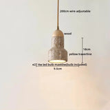 2026 New Cave Stone Pendant Light Bedroom Yellow Travertine LED Chandelier Living Dining Room Modern Hanging Lamp Decor Lighting