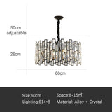 2023 New Nordic Modern Ceiling Chandelier Luxury Home Lighting Bedroom Dining Living Room Crystal Pendant Lamp Led Ring Light