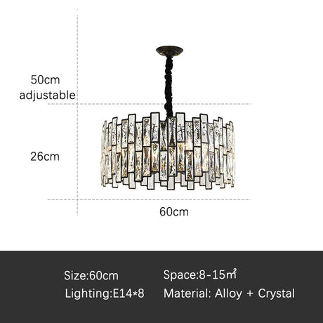 2023 New Nordic Modern Ceiling Chandelier Luxury Home Lighting Bedroom Dining Living Room Crystal Pendant Lamp Led Ring Light
