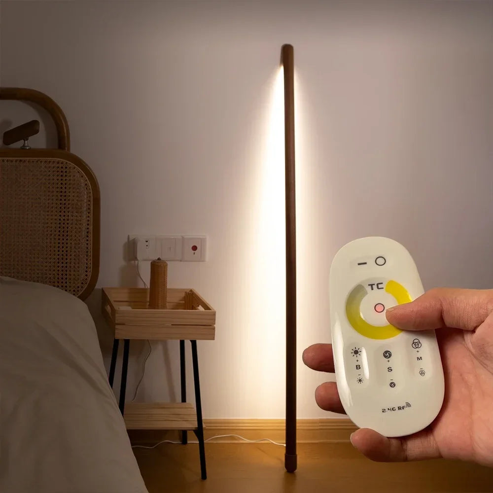 Nordic Designer Light Luxury Ins Celebrity Solid Wood Floor Light Projection Floodlight Simple Bedroom Living Room Wall Lamp LED