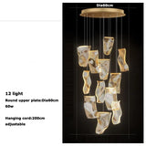 Luxury Hanging Acrylic Chandeliers for Bedroom Living Dining Room Office Hall Iron Paper Hanging Lamps Nordic Branch Chandeliers