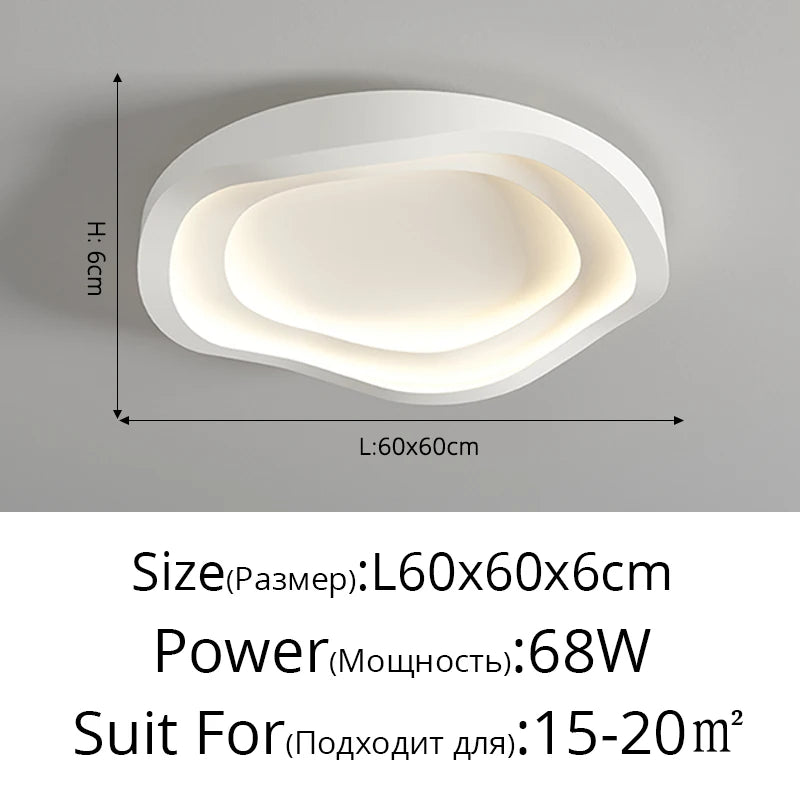 2025 New Modern Simple LED Chandelier For Living Room Bedroom Dining Room Kitchen Ceiling Lamp White Remote Control Lustre Light