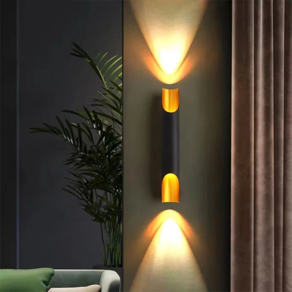 Modern minimalist living room, bedroom, corridor, TV bar, staircase, wall lamp