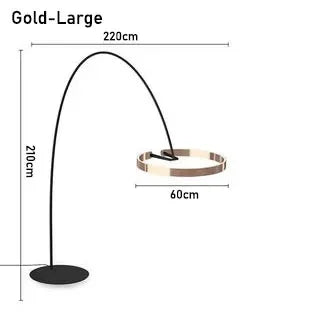 Modern Ring Design Floor Lamp Dimmable for Living Room Coffee Tables Bedroom Sofa Office Standing Home Decor Lighting Fixture