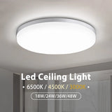 Round Led Ceiling Lamp 48W 24W 18W LED Ceiling Light for Living Room Kitchen Bedroom Lighting