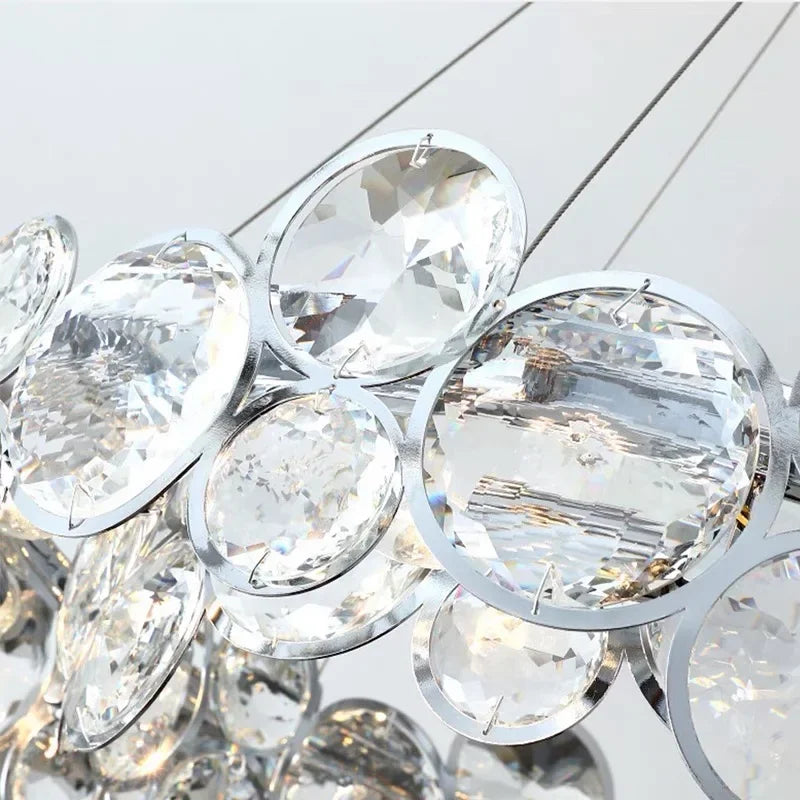 2026 New Nordic Style Chandelier Luxury LED Crystal Pendant Lights for Living Room Modern Lamp for Romantic Bedroom Dining Room