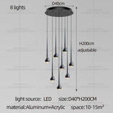 Nordic Water Droplet Pendant Light Hanging Stairs Chandelier Living Room Ceiling Light Modern Villa Bedside Lamp Indoor Lighting