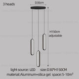 Minimalist Chandelier Nordic Hanging Modern LED Pendant Light Living Room Restaurant Villa Loft Ceiling Staircase Pendant Light