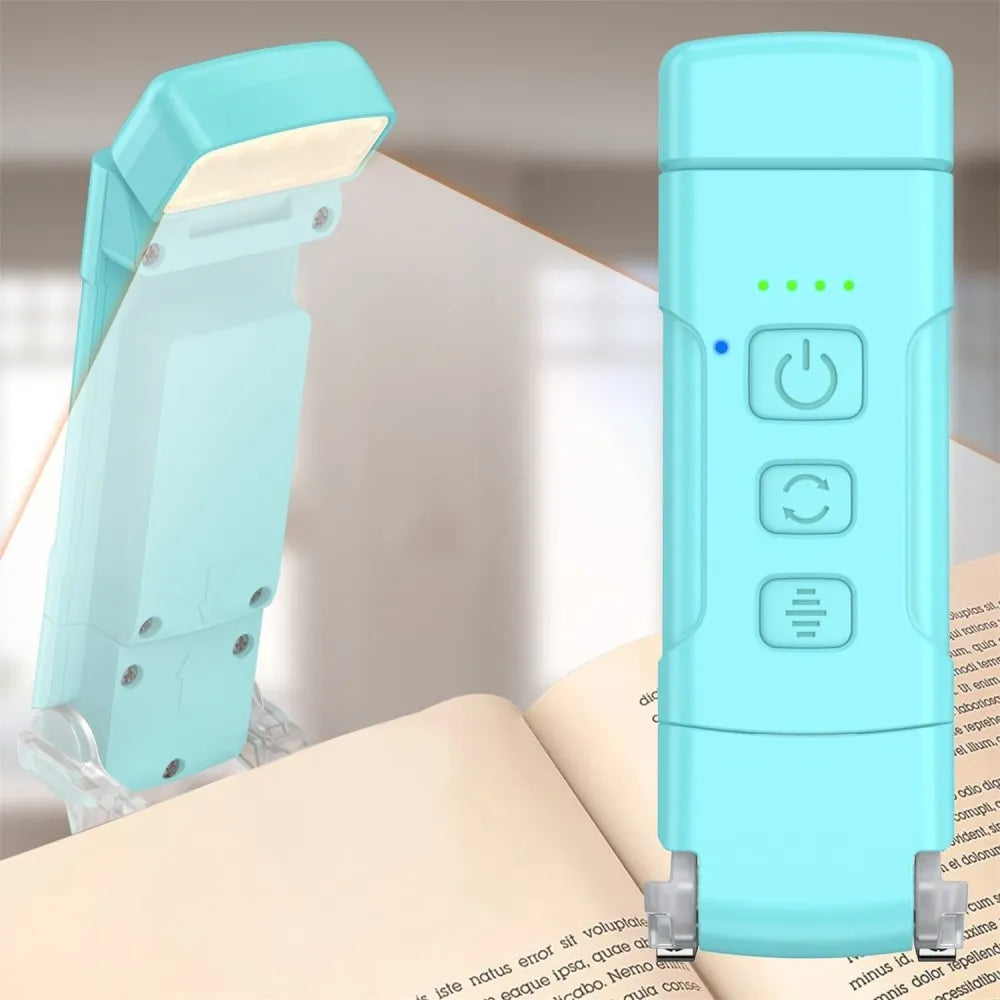 Book Light with Timer USB Rechargeable 3 Colors &amp; 5 Brightness Reading Light Clip-on Read Lamp Bookmark Night Light Book Lamp