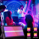 4-Pack 200W LED RGBW Strobe Lights (48+8 Segment, DMX512) - High-Output Stage Wash Uplight Fixtures for DJ, Disco, Wedding, Bar & KTV