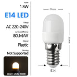 1–10 Pack E14 220V Mini LED Refrigerator & Cabinet Light Bulbs - Compact Night Light Spotlights