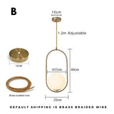 Modern Nordic Glass Ball Pendant Light - Minimalist Hanging Ceiling Fixture for Living Room, Dining Room & Bedroom Decor