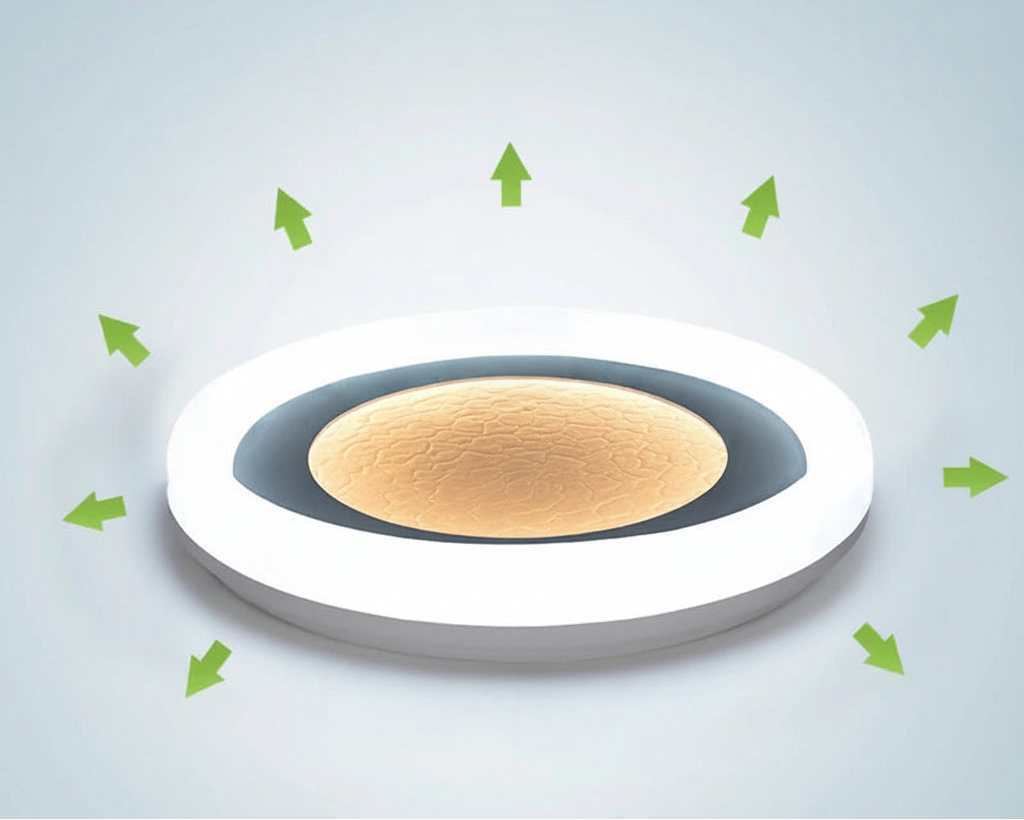 Modern Round Smart LED Flush Mount - 75W Dimmable Ceiling Light for Bedroom