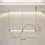 Minimalist LED Hanging Chandelier - Modern Pendant Light for Living Room & Office