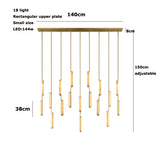 Luxury Spanish Marble Chandelier Brass Hanging Light 3 Color Dimmable Pendant Lamp for Villa Living Room Dining Area Hotel Lobby