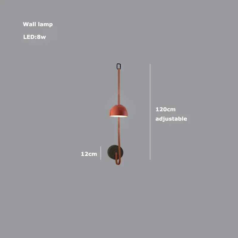 Italy Design Leather LED Pendant Lights Black Orange Lustre Villa Lobby Islands Hanging Lamps Home Decor Factory Outlet Lighting