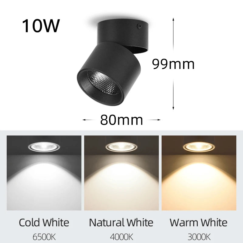 COB LED Spotlight Foldable Ceiling foco Lamp 220V Surface Mounted Downlight mini led 5W~25W LivingRoom Kitchen Street Spotlights