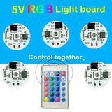 5V RGB LED USB Light Plate Set (1–10 Pcs) - Wireless Remote & Linkage Control COB Chip