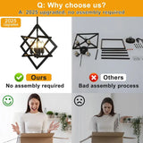 Modern Pendant Lights Kitchen Island, 4Light Matte Black Farmhouse Pendant Light Fixtures, Industrial Hanging Pendant Lights Fix