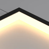 Large Modern Chandelier For Staircase Led Home Decors Hanging Lamp Black /Gold Indoor Lighting Luxury Creative Rectangle Luster's