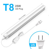 Plug-In 50cm T5/T8 Aluminum LED Light Tube (15W/25W) EU/US Plug - 110V/220V Ceiling & Under-Cabinet Lamp for Basement, Warehouse & Storage