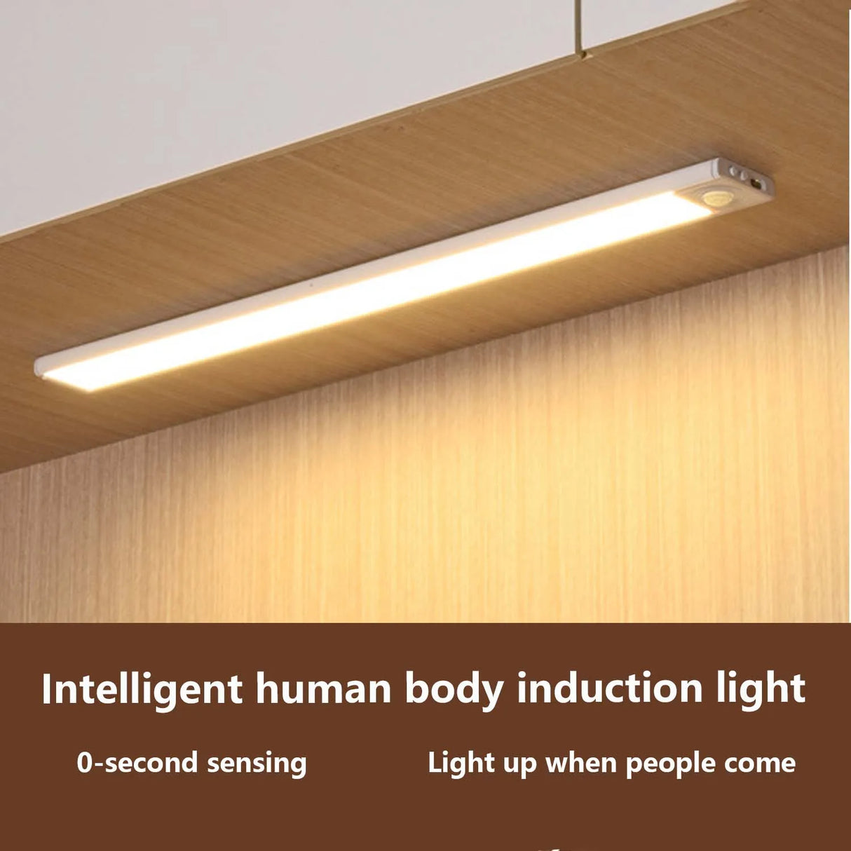 LED Cabinet Light USB Type-C Rechargeable Motion Sensor Led Lamp for Kitchen Wardrobe Cabinet Lighting 25cm/30cm