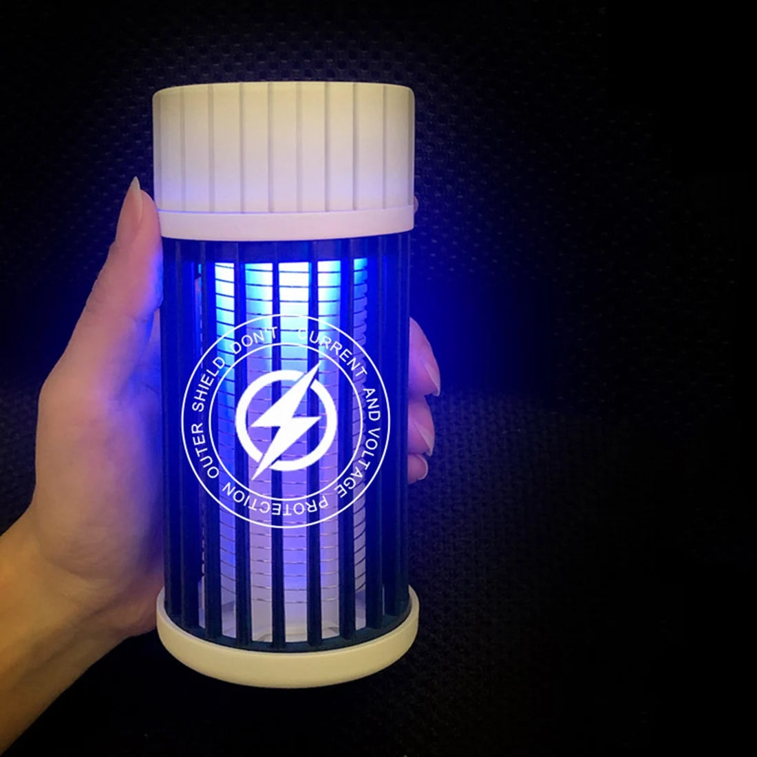 Bug Zapper & Insect Fly Pest Attractant Trap & LED Camping Lantern, USB/Solar-Rechargeable,Insect Fly Traps Grey