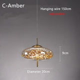 Nordic Net Red Bedside Chandelier Girl Light Luxury Long Line Personality Art Full Of Stars Hotel Bar Glass Small Chandelier