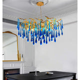 Light Luxury Crystal Chandelier Postmodern Minimalist Living Room Tree Branch Lamp Artistic Dining Room Pendant Lamp