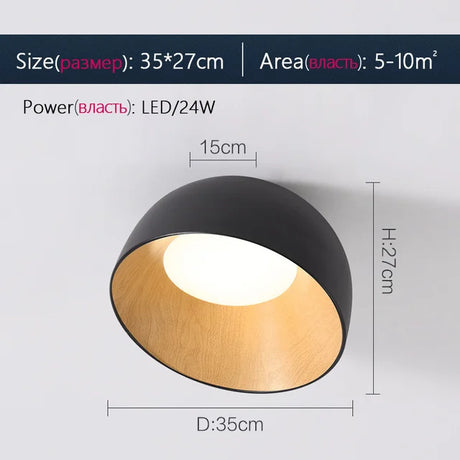 Wood Grain ceiling light Bedroom black white wood ceiling light Spain Designer Light Fixture For Study Room Designer light