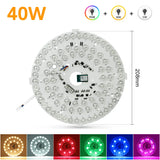 220V 40W Smart Ceiling Lamp Module RGB Dimming Work with Alexa Google Tuya Smart WiFi Control DIY Ceiling Light for Room Decor