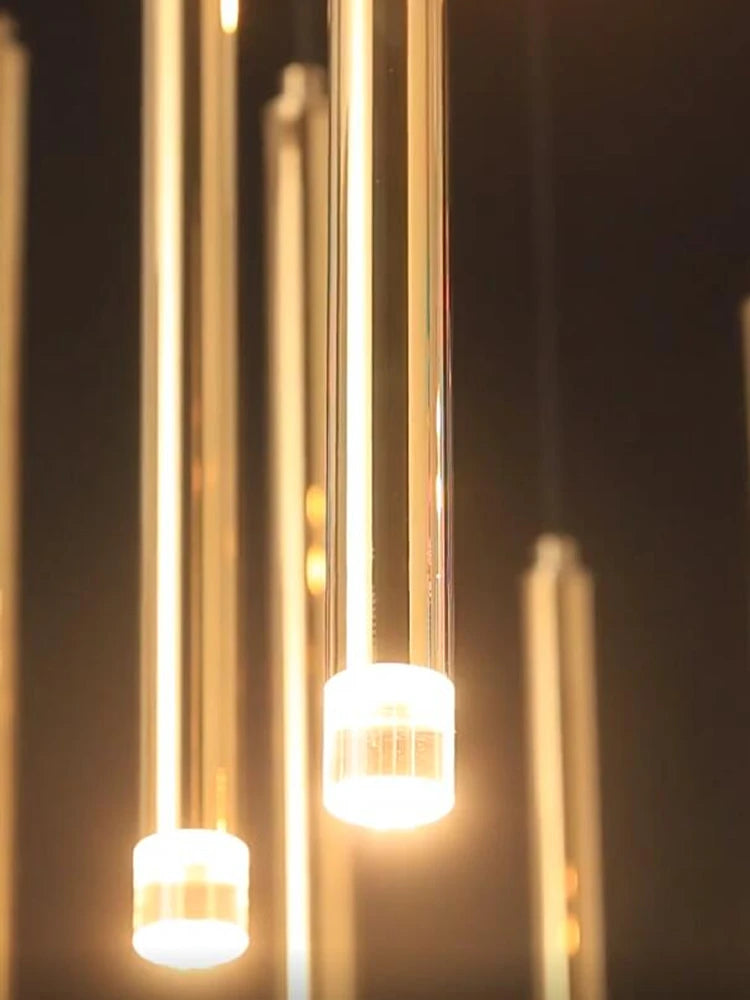 LED Chandeliers For Living Room Stairs Modern Luxury Pendtant Light Villa Attic Ceiling Lamp Hotel Interior Lightin Hanging Lamp