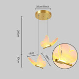 Nordic Luxury Creative Art Modern Transparent Butterfly LED Pendent Lamp Living Room Bedroom Background Acrylic Home Decoration