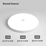 Waterproof PIR Motion Sensor LED Ceiling Light (20W/30W) - Ultra-Thin High-Lumen Lamp Fixture for Bathroom, Garage, Balcony & Corridor