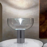 Nordic Design LED Desk Lamp Luxurious Transparent Glass Floor Lamp Creative Bedroom Desk Marble Room Decoration Lighting Fixture