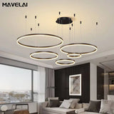 Modern Led Ceiling Chandelier Circular Ring Chandelier Living Bedroom Dining Room Lighting Home Indoor Lighting Decor Chandelier