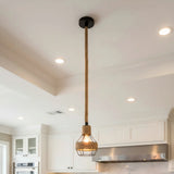 Industrial Loft Hemp Rope Chandelier - Vintage Dining Room Pendant Lamp