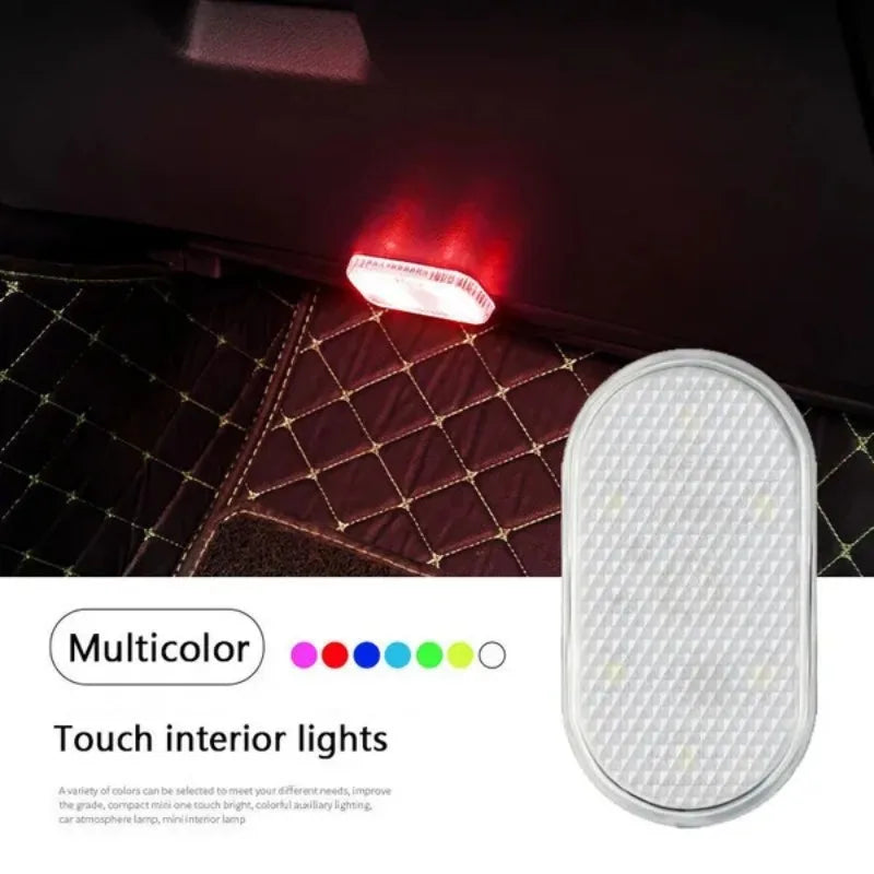 1pcs Car Touch Interior Lights USB Charging Reading Lamp Atmosphere Lights Car Interior Decoration