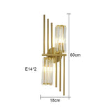 Nordic All-Copper Crystal LED Wall Lamp - Retro Luxury Sconce Light Fixture for Living Room Background, Bedroom Bedside & Villa Decor