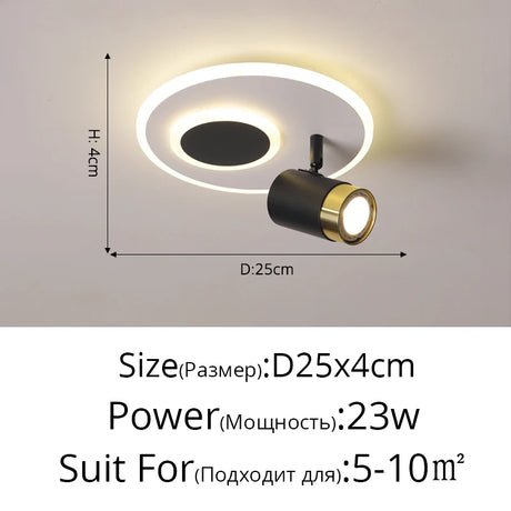 Simple Long Black Gold White New Modern LED Chandelier Lights Living Dining Room Spotlight Bedroom Hallway Lamps Indoor Lighting