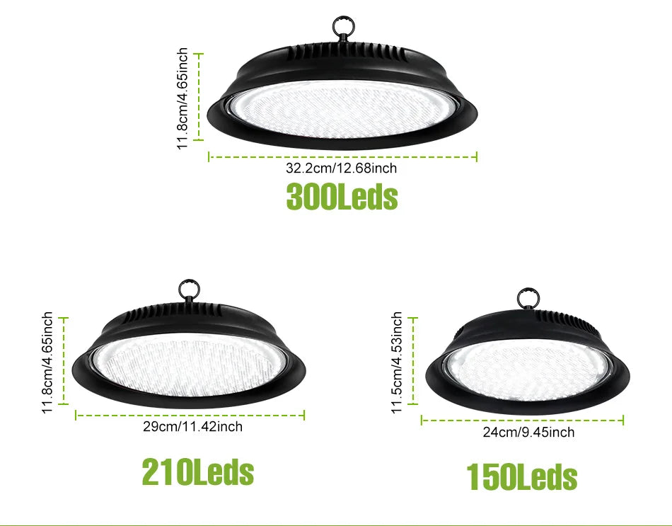 300W LED Indoor Ceiling Light Spotlight Bulb (AC110V/AC220V) - No Flicker Plug-in Lamp with US/EU Plug for Living Room & Kitchen