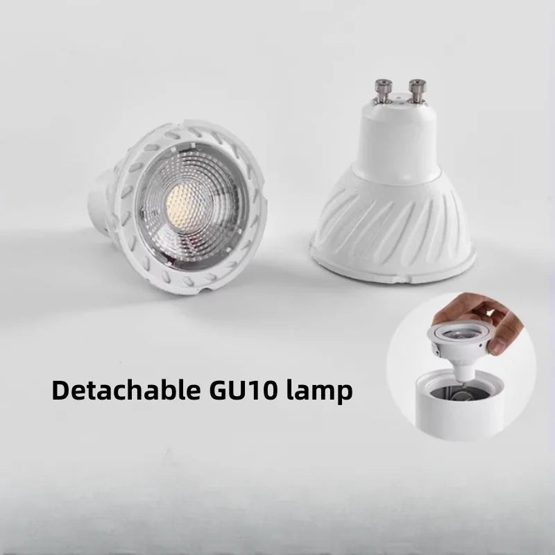 Anti-glare GU10 exposed spotlights, hotel commercial and household corridor light sockets, replaceable light source
