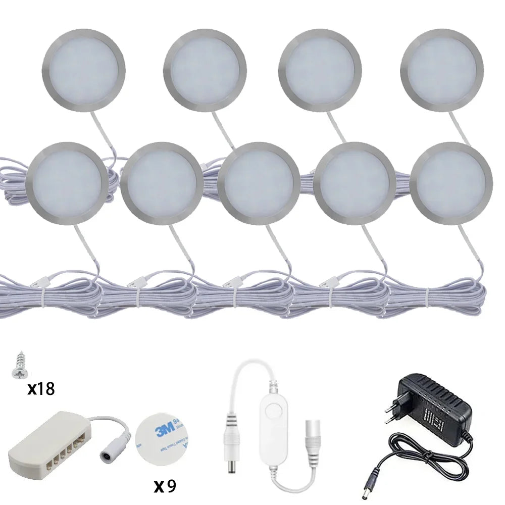 Tuya Wifi 12V LED Under Cabinet Lighting Dimming White/ Warm White Kitchen Counter Furniture Lighting Kit for Alexa Google Home